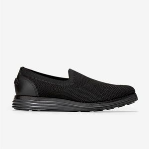 Cole Haan Women's OriginalGrand Cloudfeel Meridian Loafer Black Knit Slip-On 5.5
